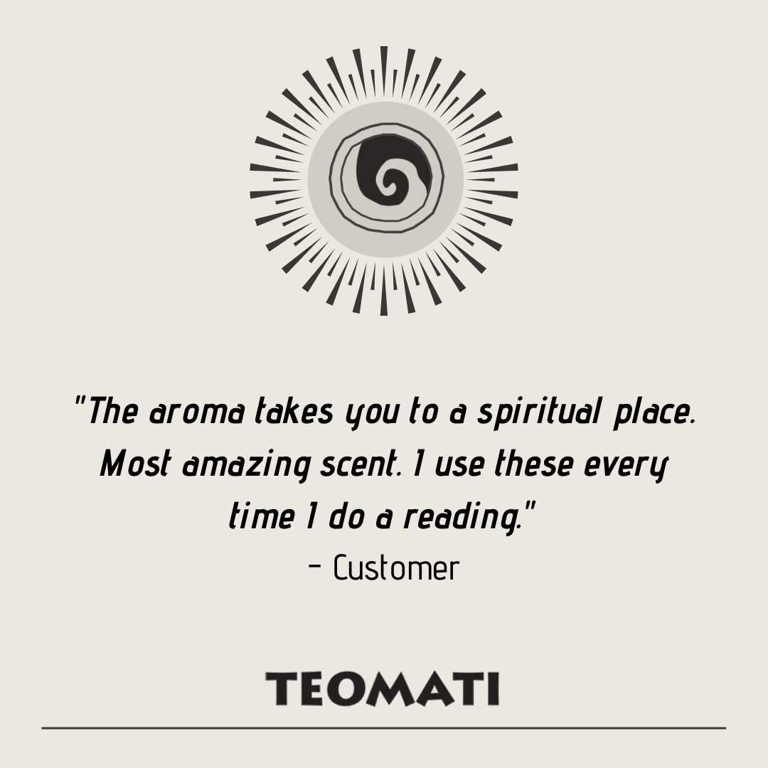 "The aroma takes you to a spiritual place. Most amazing scent. I use these every time I do a reading."